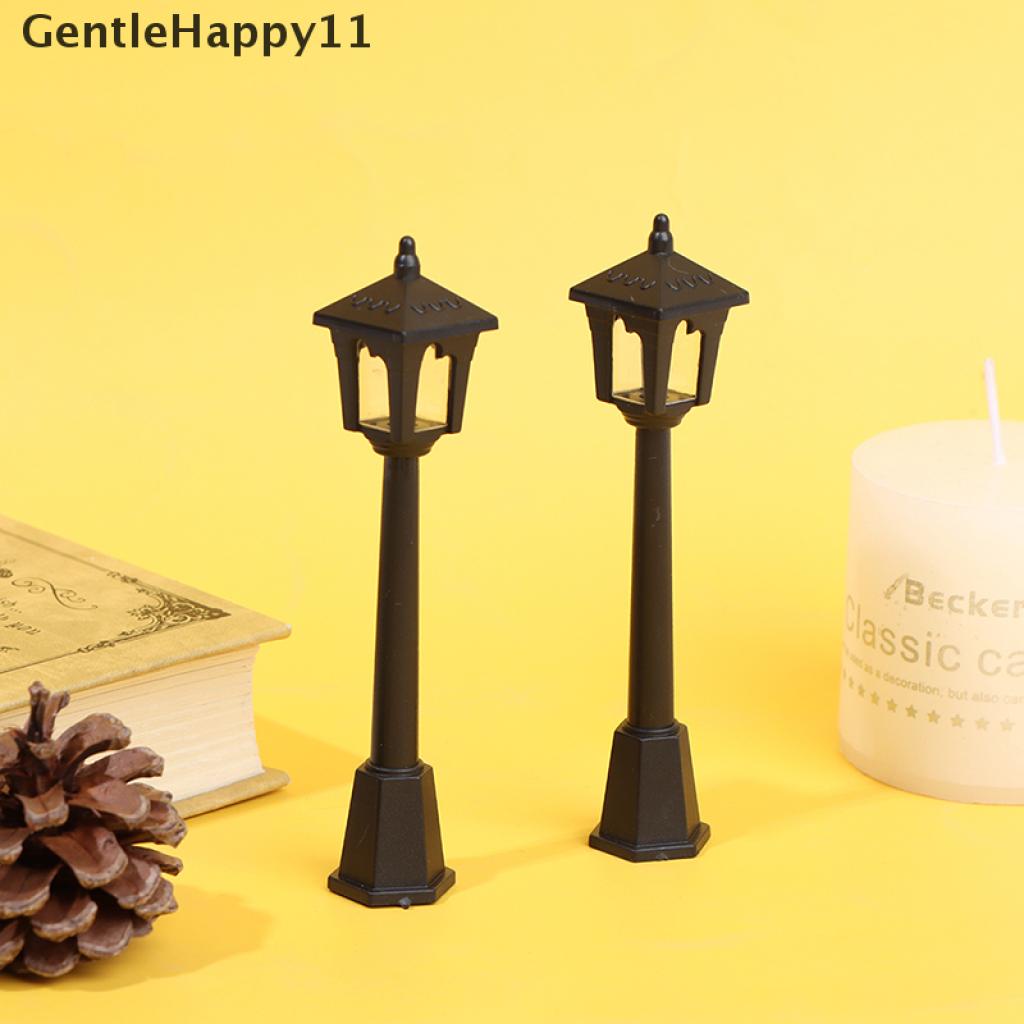 Gentlehappy 1Pc Lampu Mini Lampu Jalan Model Mikroskop Untuk Dekorasi Miniatur Rumah Boneka