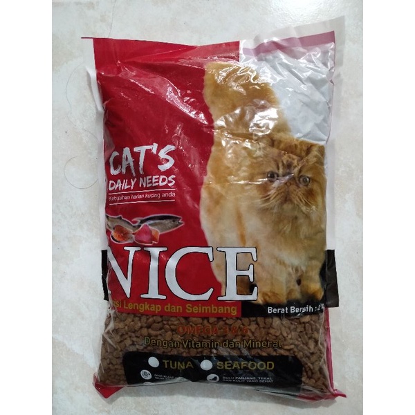 NICE 1 KG - Makanan Kucing Kering