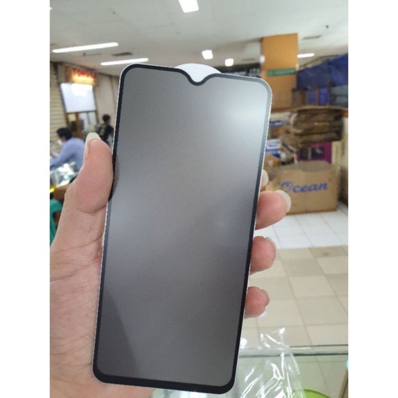 Tempred Glass Kaca SPY Black Matte Doff Oppo A54/A74 Gelap Super tebal Premium quality