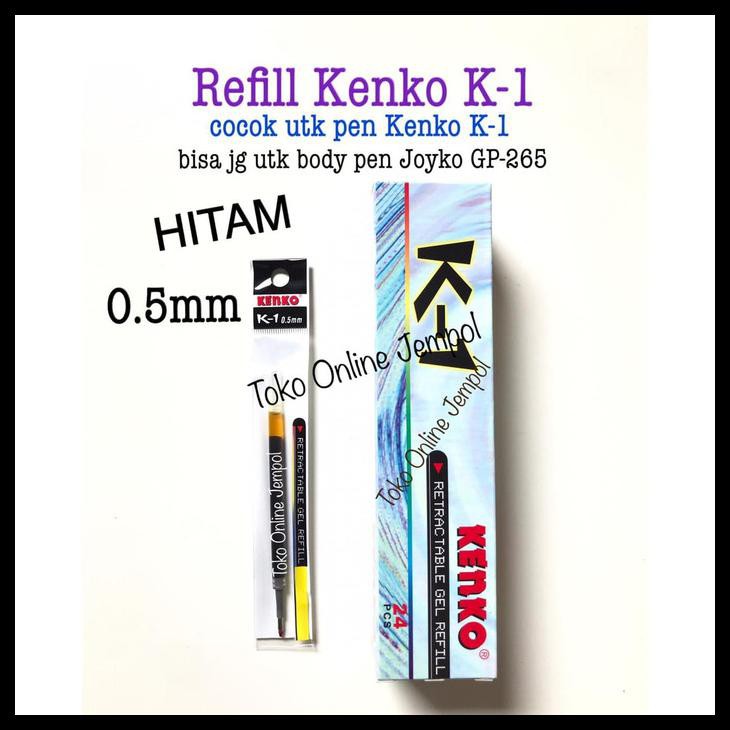 

Refill Pulpen Kenko K1 0.5 Hitam Tinta Gel Isi Ulang Pen Jel Atk0969Kn