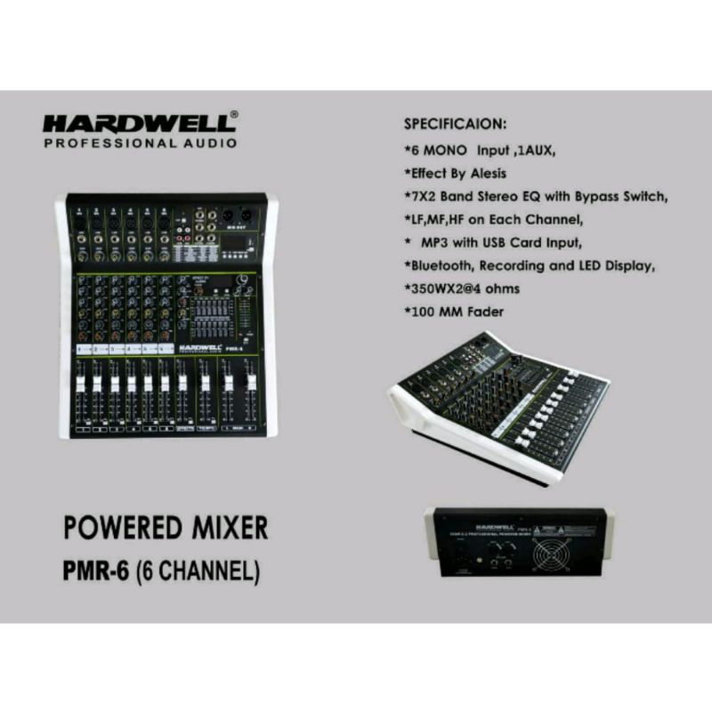 Power Mixer Audio Hardwell PMR 6 ORIGINAL 6 Channel Terbaik