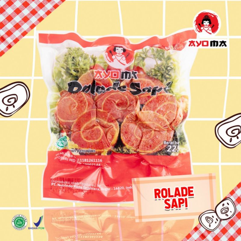 

Rolade sapi ayoma 225 gram / rolade / rolade sapi / daging sapi giling