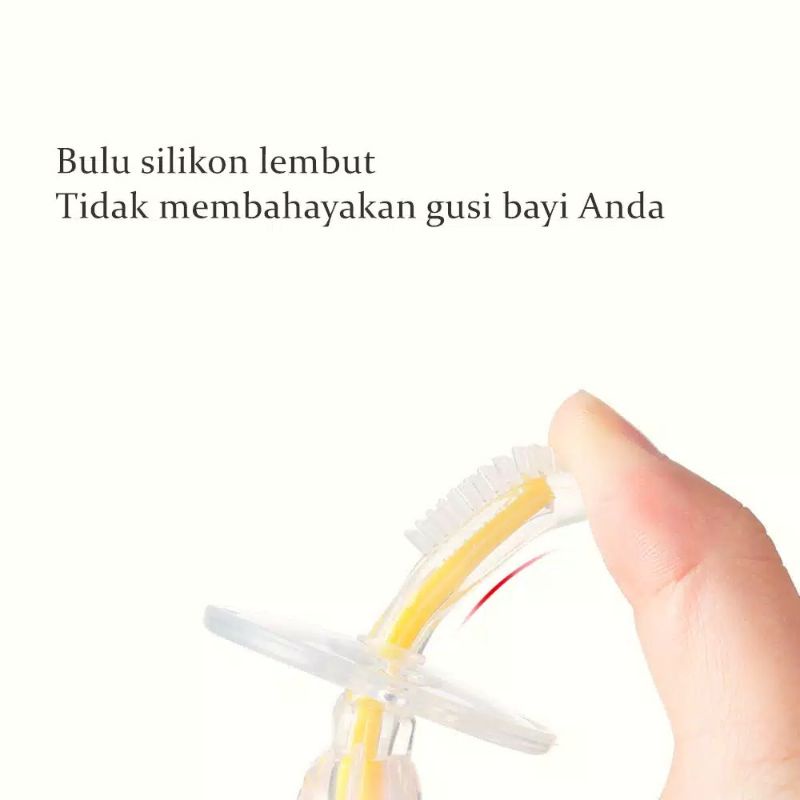 SIKAT GIGI BAYI FULL SILIKON BPA FREE | SIKAT HALUS DAN LEMBUT | UNTUK 6 BULAN - 2 TAHUN