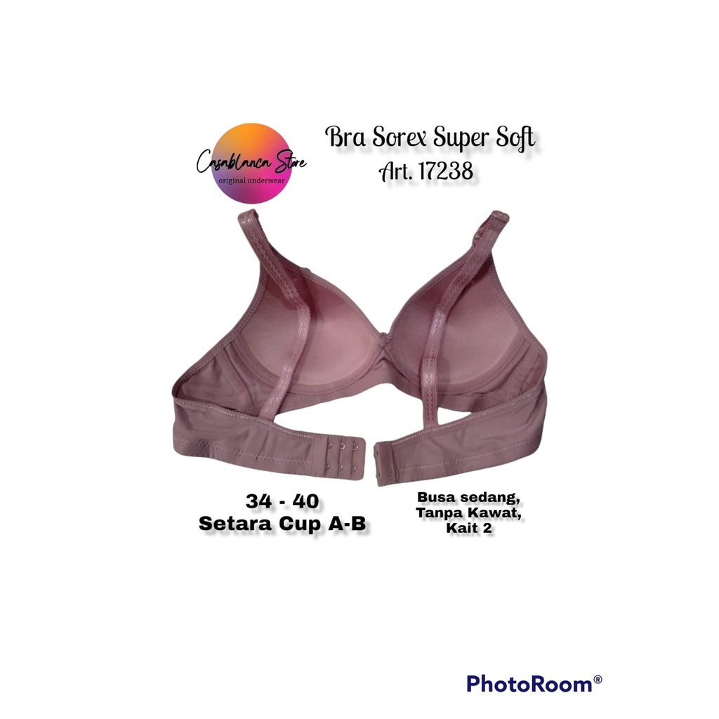 BH SOREX SUPER SOFT ART. 17238 Tanpa Kawat, Busa Sedang, Kait 2