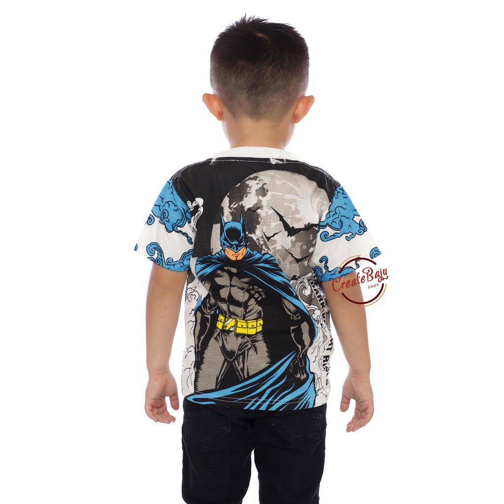 KAOS ANAK LAKI BATMAN BULAN 1-7 TAHUN BAJU ATASAN ANAK LAKI FASHION TERMURAH BAHAN KATUN