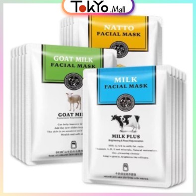 Rorec Facial Milk Mask Whitening Sheet Mask HCHANA HCHN MASKER TOPENG SUSU / HCHN GOAT MILK FACIAL M