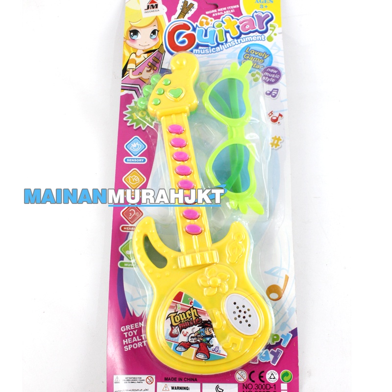 MAINANKEI ANAK MURAH GUITAR MUSIC 300D MAINAN GITAR MUSICAL INSTRUMENT BONUS KACAMATA KECE