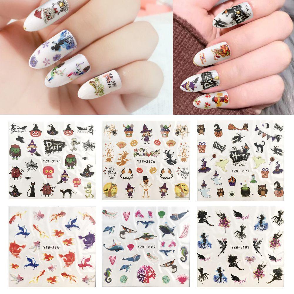 R-flower Nail Art Sticker Kecantikan Nail Art Merak Natal Musim Gugur Manicure Decals