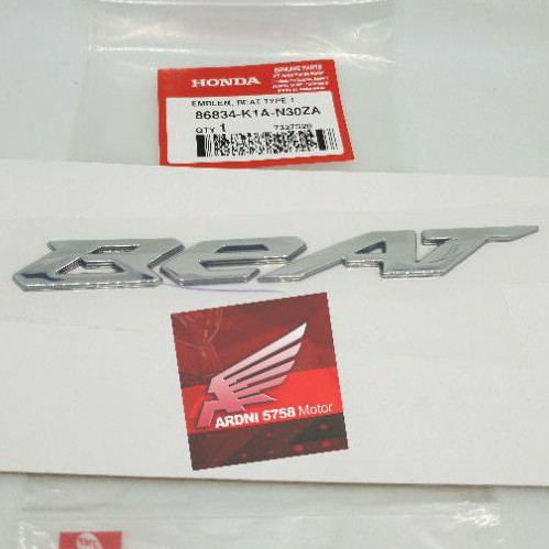 Emblem BEAT Sticker Stiker 3D Logo Tulisan Timbul Beat Ori Honda