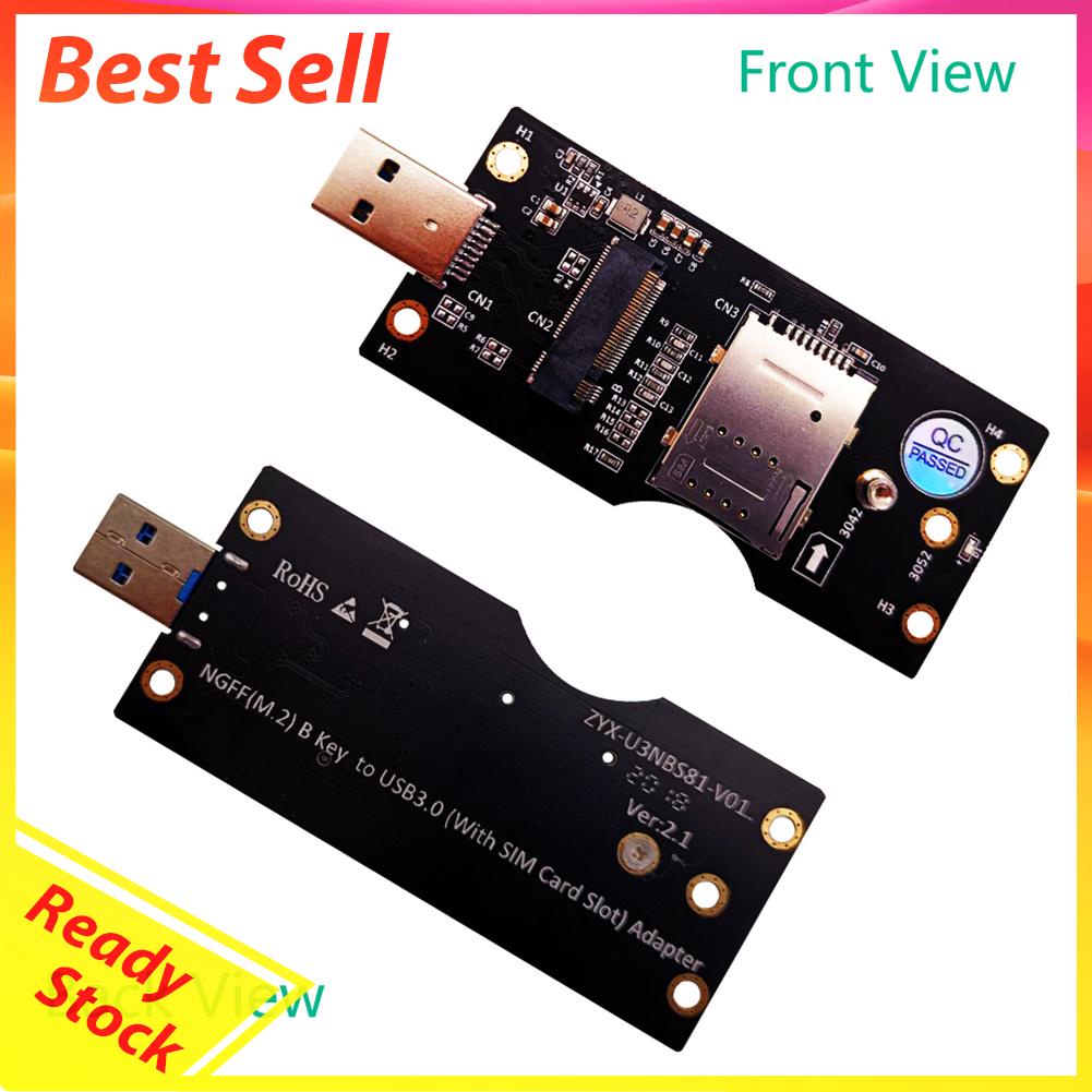Adapter Converter Ngff M2 Ke USB 3.0 Dengan Slot Kartu SIM 8pin Untuk 3G / 4G / 5G