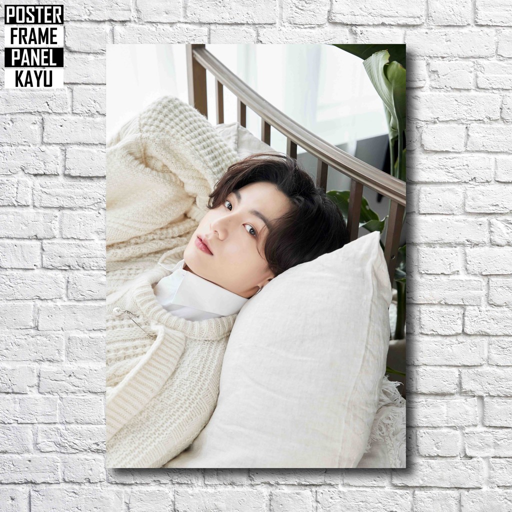 Poster BTS Jungkook DICON Frame Kayu Solid A4 JNK187
