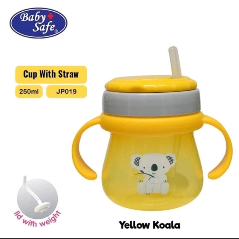 Babysafe Botol Training Cup Straw dan Sippy dengan Pemberat Sedotan Botol Minum Susu