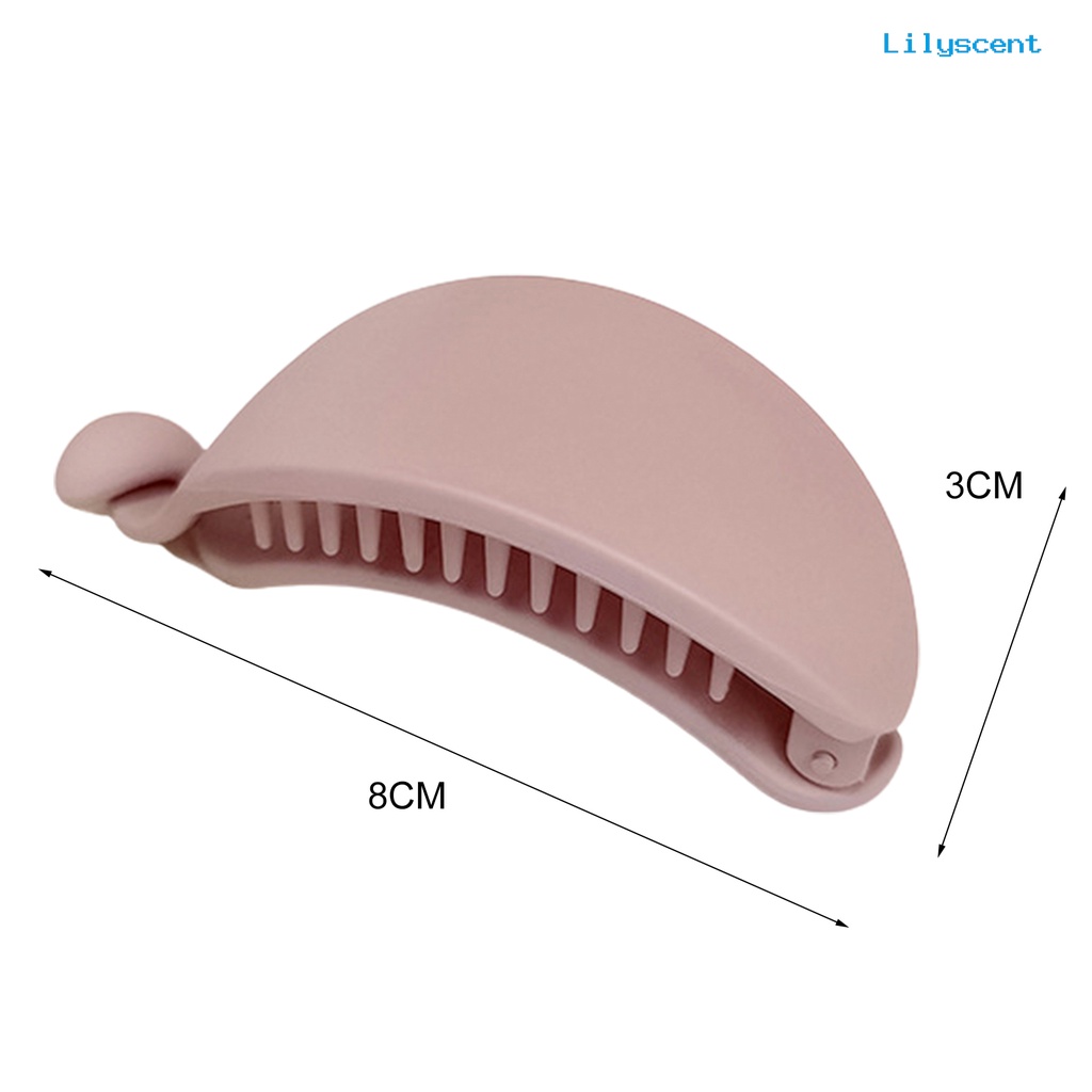 Ls 2Pcs Jepit Rambut Bentuk Pisang Bahan Akrilik Elastis Warna Polos Untuk Wanita