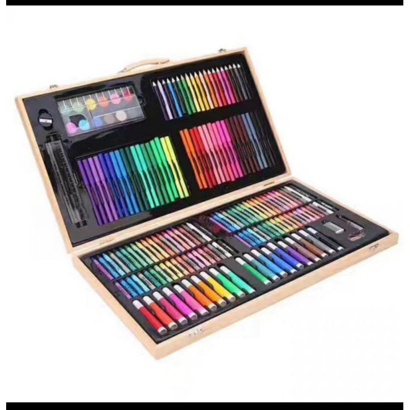 

180 pcs crayon set kotak kayu