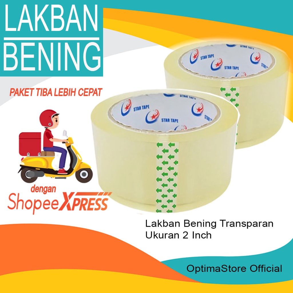 

LAKBAN BENING TRANSPARAN UKURAN BESAR 2 INCH - LAKBAN TRANSPARAN MURAH