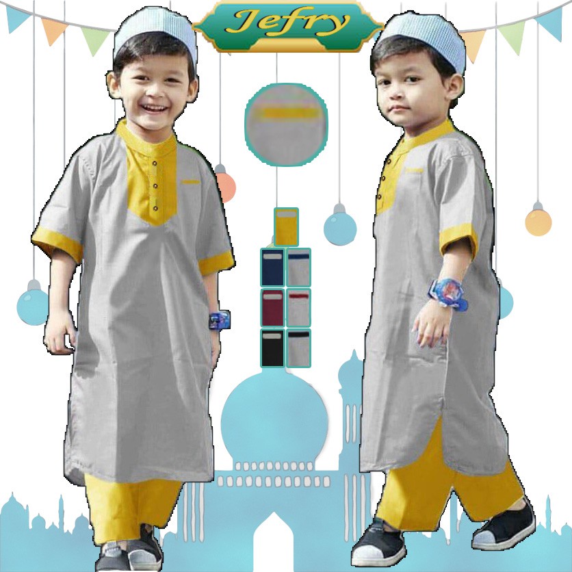 LVB Setelan Koko Anak JEFRY/Baju Setelan Anak Murah/Baju Koko Anak Laki-laki/21143 21146 21149 21151