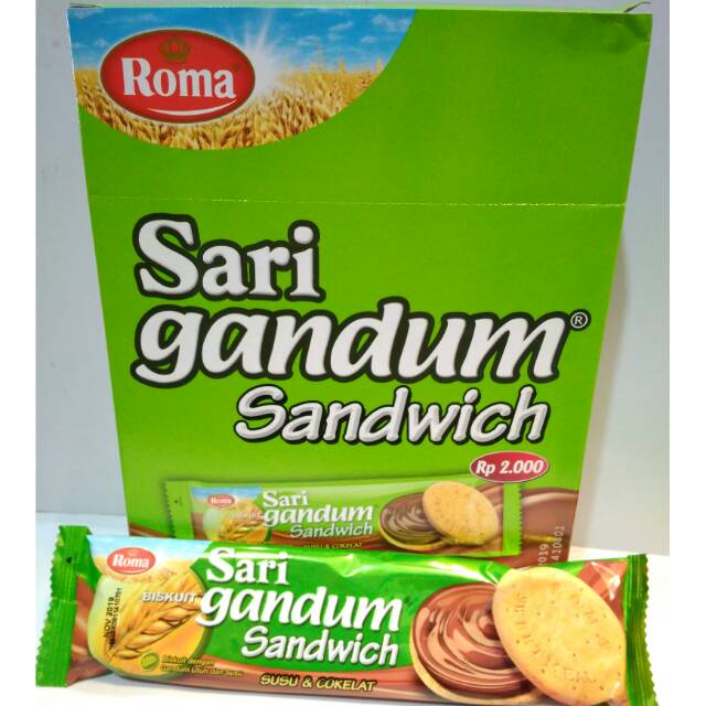 

(BOX) Roma Sari Gandum Box (12pcs x 39 gr) grosir toko snack