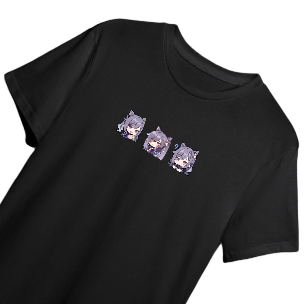 KAOS KEQING GENSHIN IMPACT STICKER EDITION - T-SHIRT GENSHIN IMPACT KEQING