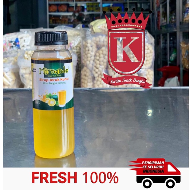 

Sirup Jeruk Kunci Cap Mirando Khas Bangka 250ml