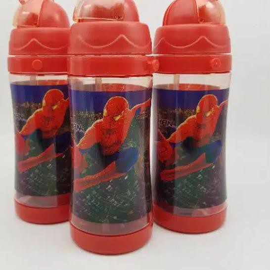 Tempat Botol Minum Anak Laki Cowok Karakter Spiderman 450ml Bekal
