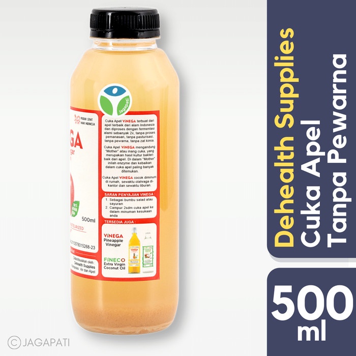 

b01n1nh Dehealth Supplies - Vinega Apple Vinegar 500Ml - Cuka Apel - Murni Ds201Fs