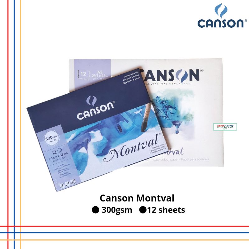 Canson Montval A4 &amp; A3 Aquarelle 300gsm