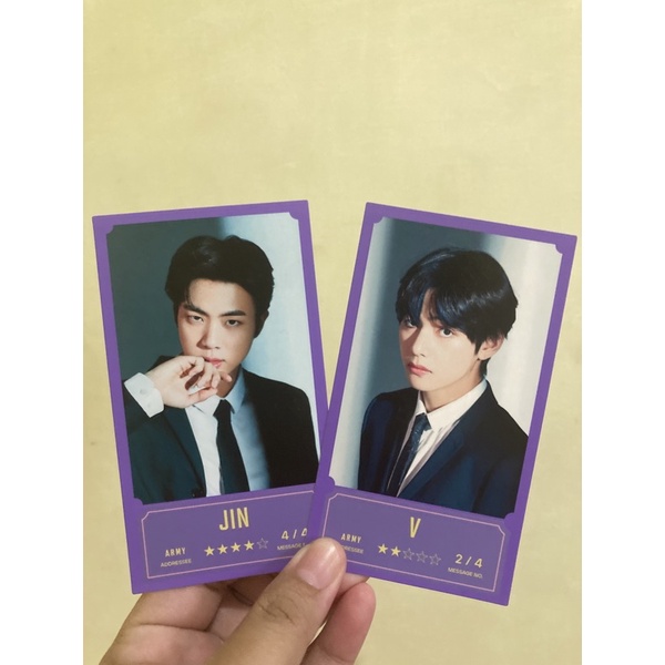 Bangbangcon BBC Message Card Taejin Taehyung Jin V BTS