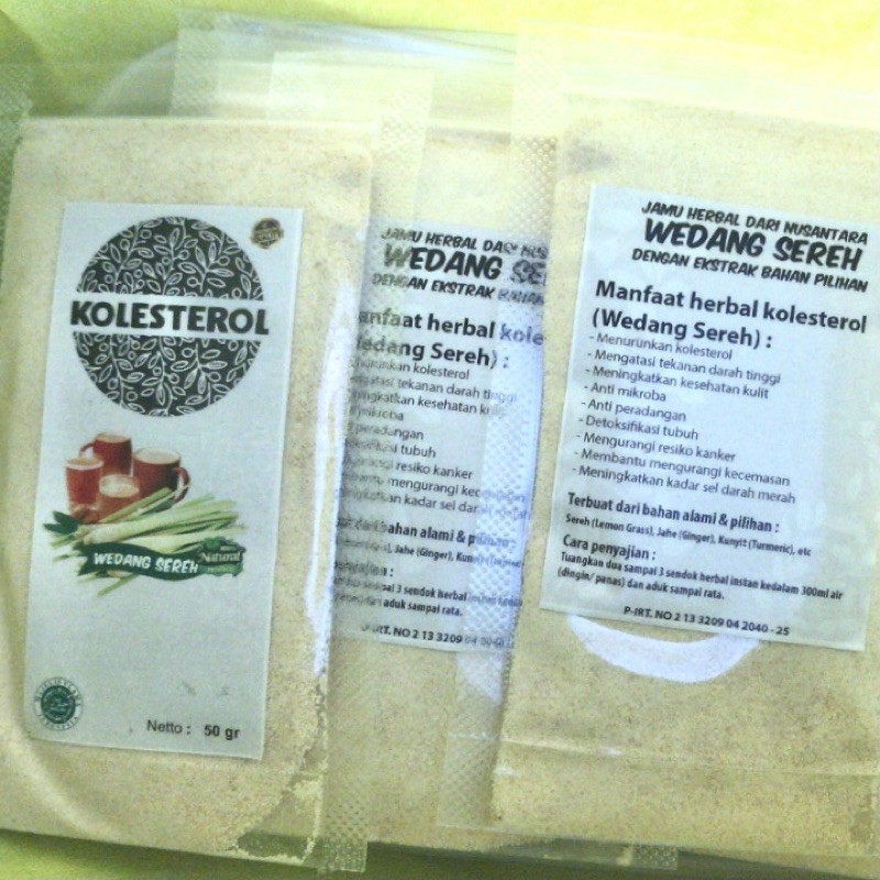 

Herbal Kolesterol Wedang Sereh Jamu Seduh Instan 50 gram & 100 gram