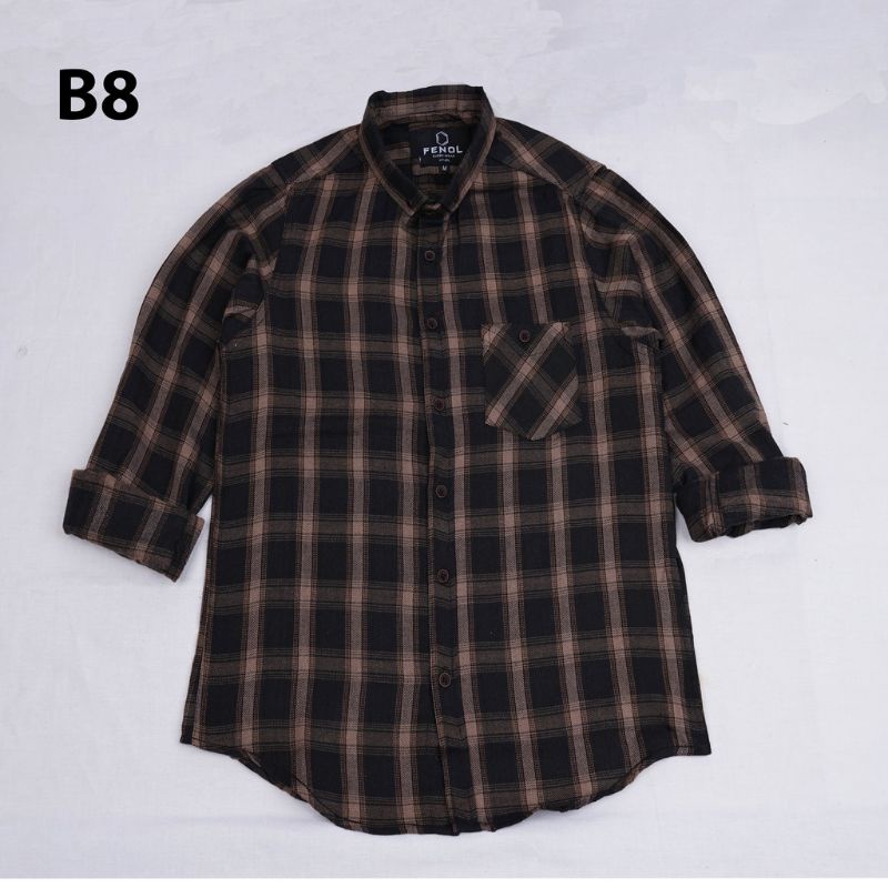 Baju Kemeja Pria Lengan Panjang Flanel