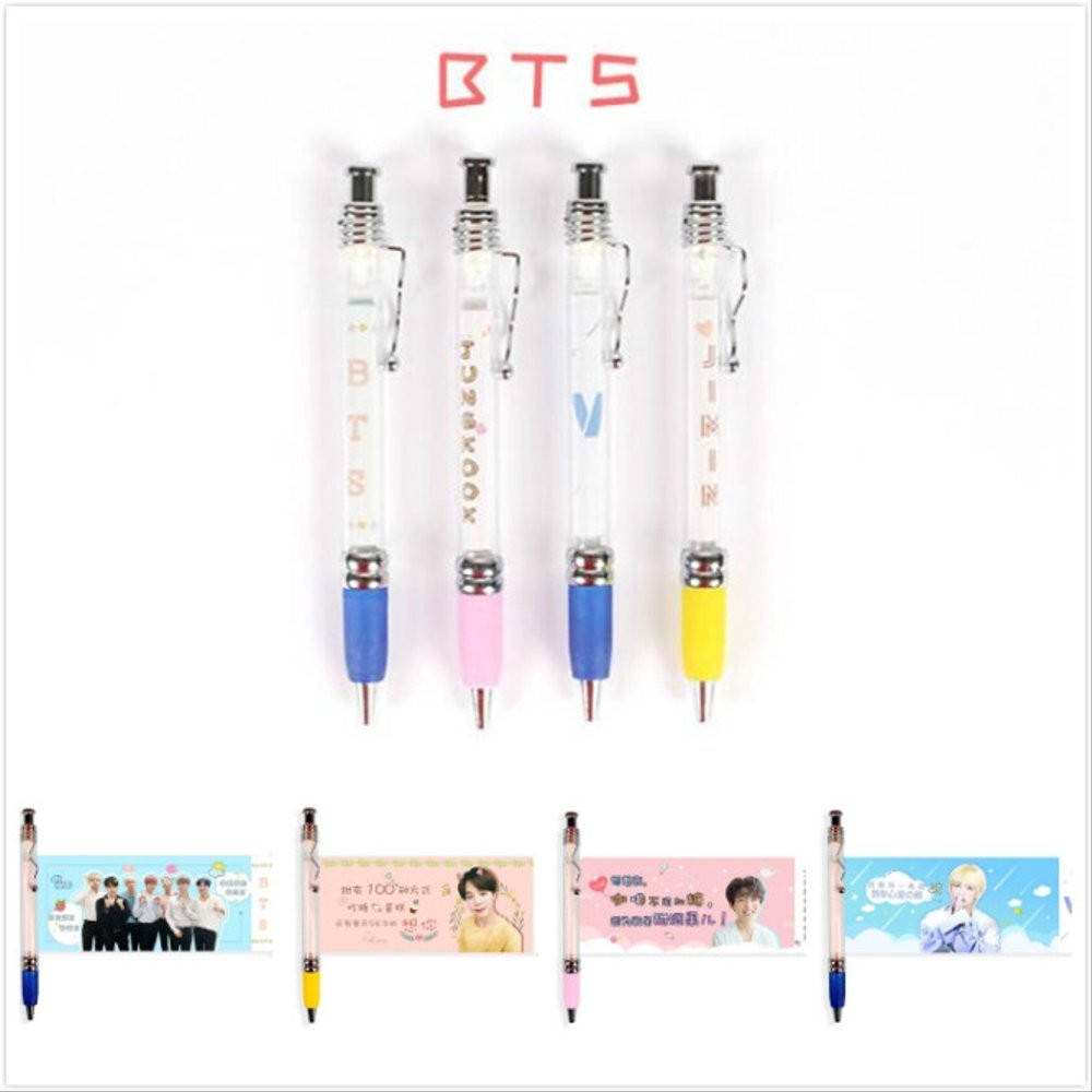 

BTS Poster Bolpoin KPOP Pulpen 0.5mm Writing Gel Pen School Office Supplies Stationery Berkualitas