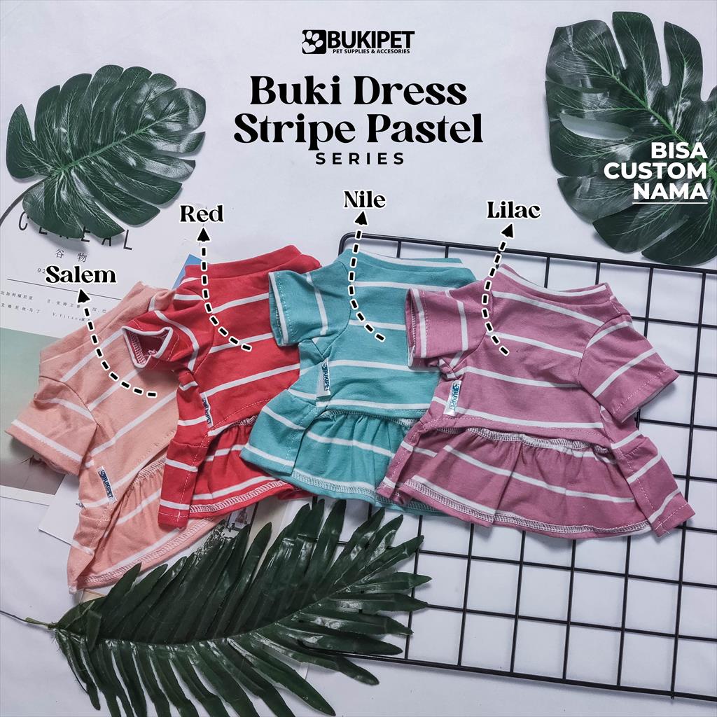 baju kucing anjing kelinci monyet lucu murah aksesoris hewan kecil  - DRESS PASTEL SERIES