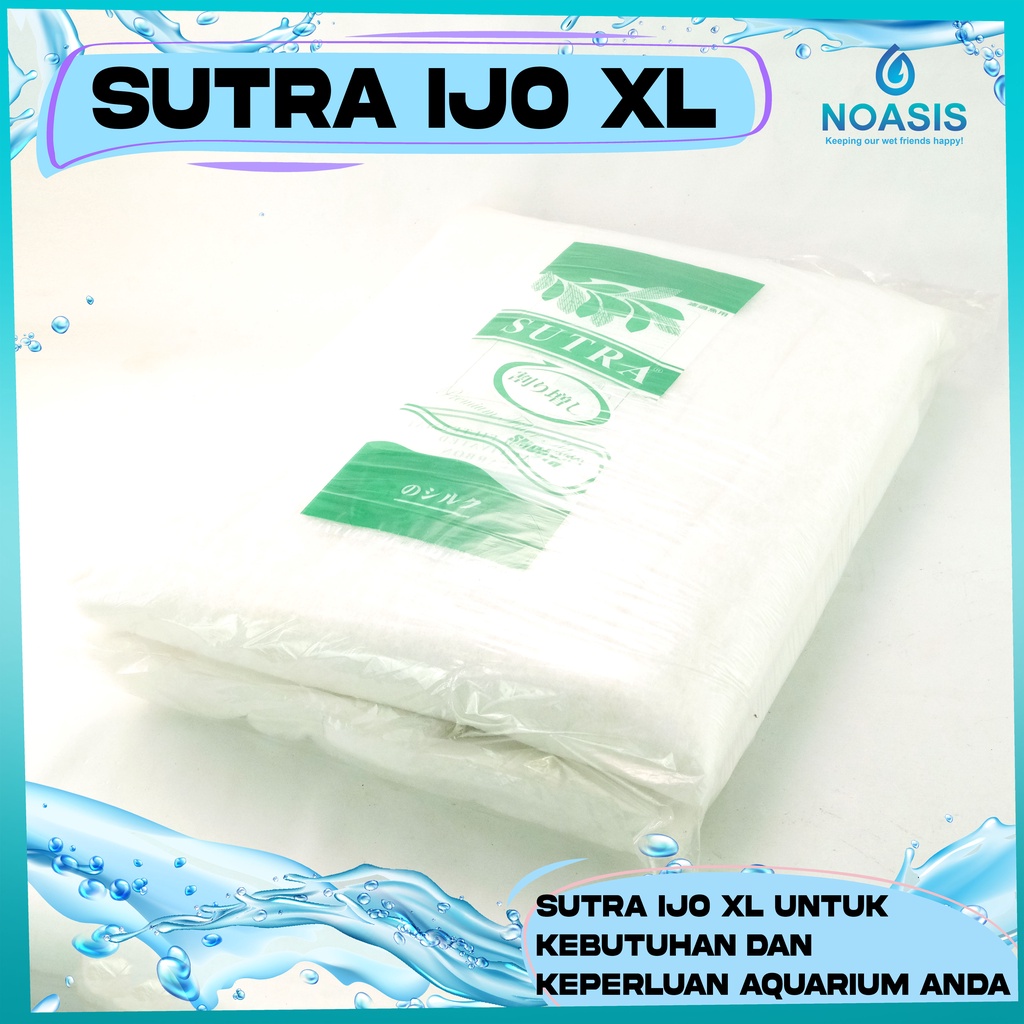 KAPAS BUSA FILTER AQUARIUM KOLAM IKAN SUTRA HIJAU JUMBO UKURAN 50 x 100 CM