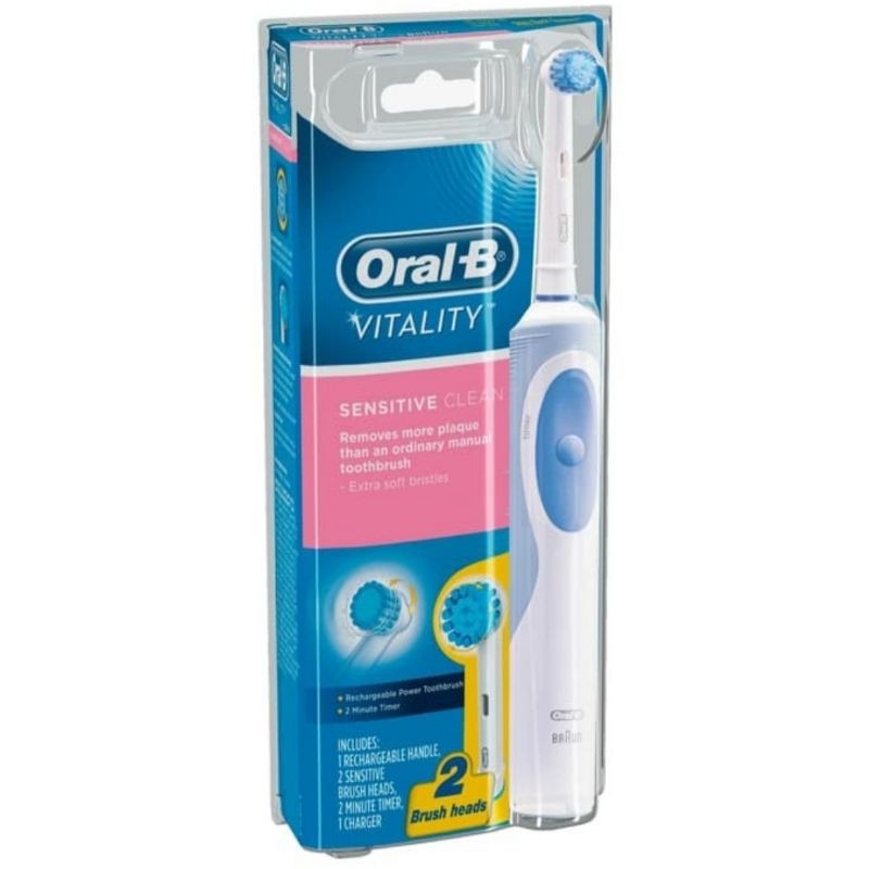 Oral B vitality sensitive clean sikat gigi elektrik, Electrik brush oral B sensitive