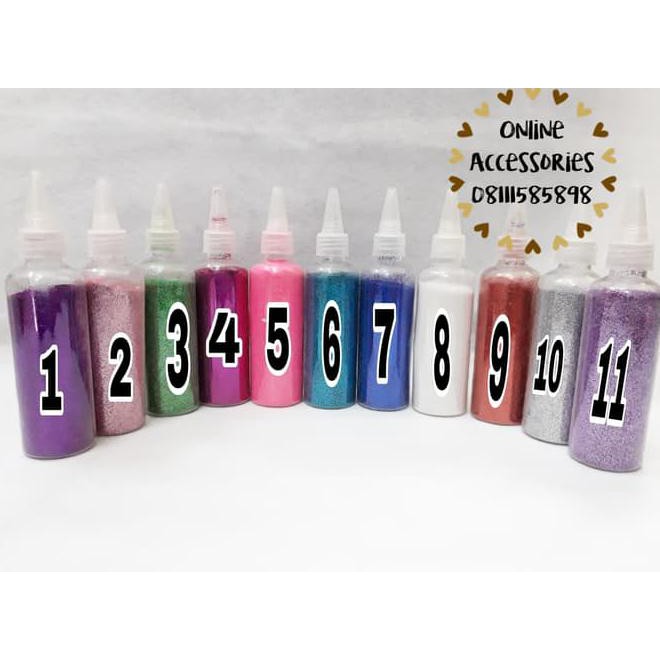 Bubuk Gliter Botol / Taburan Bubuk Gliter Warna-Warni Kode 232
