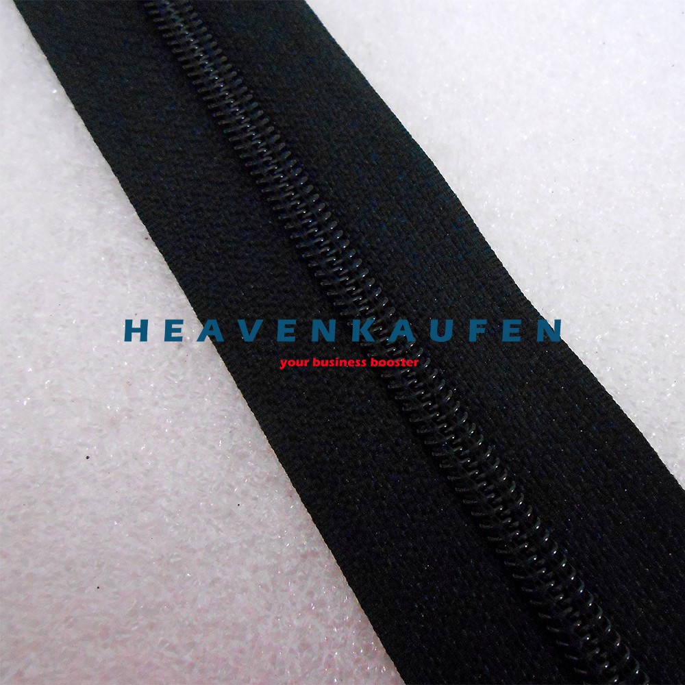 Resleting Zipper Jaket Buka - Lepas 60 cm / 24 inch Hitam Coil B&amp;B Murah