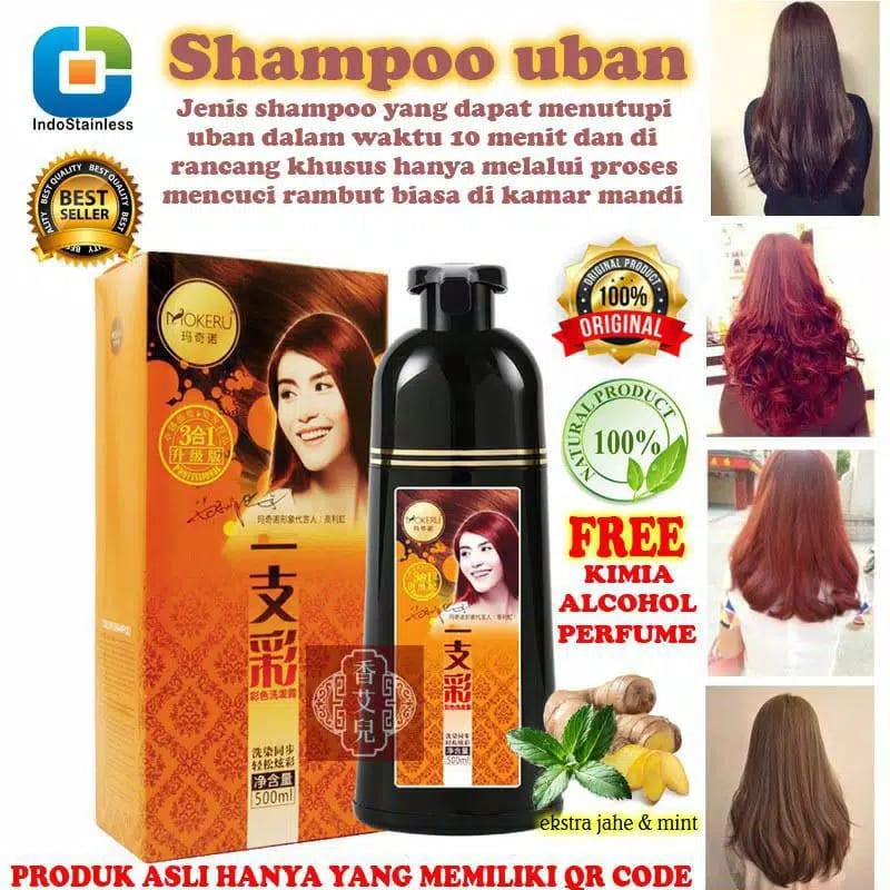 MOKERU SHAMPOO SEMIR HERBAL/ SHAMPOO UBAN/MAGIC SHAMPOO/ SHAMPOO WARNA