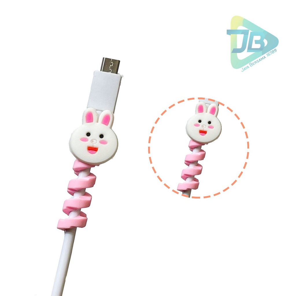 cable saver twist cable protector spiral pelindung ujung kabel karakter android iphone JB5577