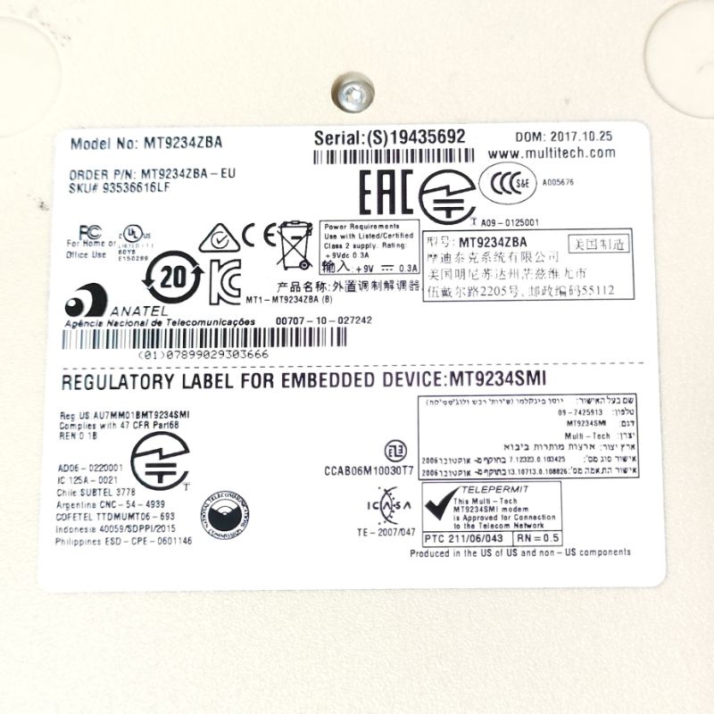 MultiModem MT9234ZBA