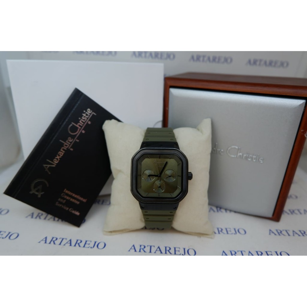 JAM TANGAN WANITA ALEXANDRE CHRISTIE AC 2811 ARMY NEW WARNA