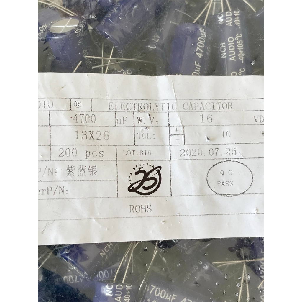 ELCO 4700UF 16V (1 BUAH) KAPASITOR CAPACITOR ELCO KAPASITOR ELKO KAPASITOR 4700 UF 16 V