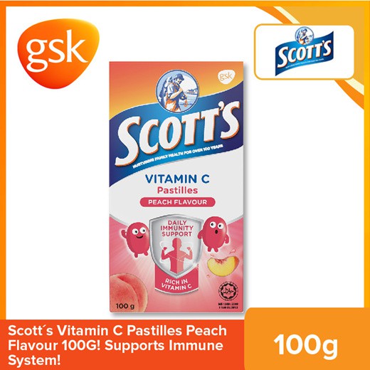 

SCOTTS - VITAMIN C PASTILLES - PEACH FLAVOURS - EXP 01/22