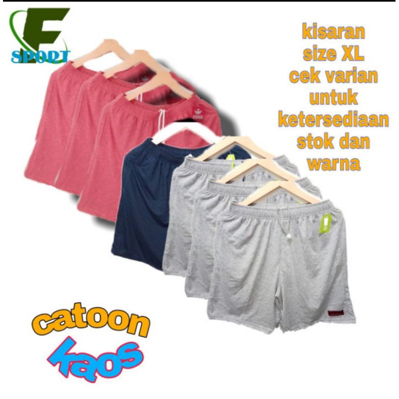  CELANA  PENDEK PRIA KATUN KAOS ADEM Shopee Indonesia