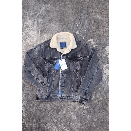 Zara Man Denim Jacket with Sherpa (BNWT) sz L