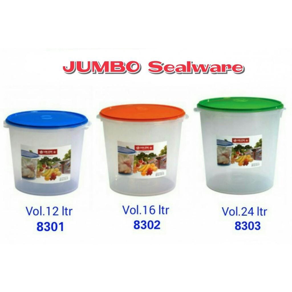 toples krupuk plastik JUMBO Sealware (12 liter ,16 Liter, 24 liter ) Lion Star murah