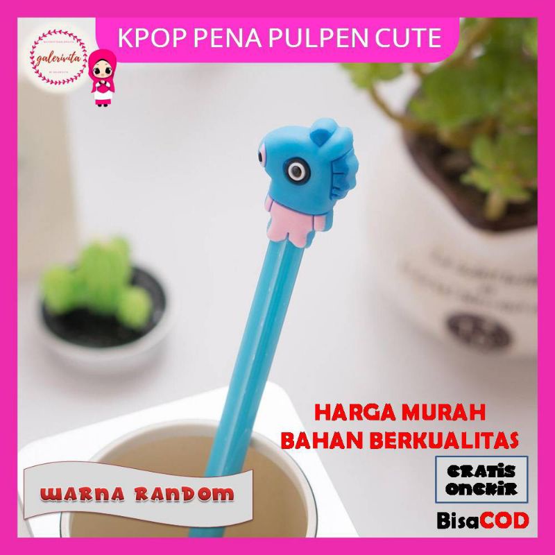 

Kpop Pena Bt21 Army Cute Cartoon/Kpop Pena Pulpen Pensil Gel/Pulpen Gel Bt21 Bts KpopA256