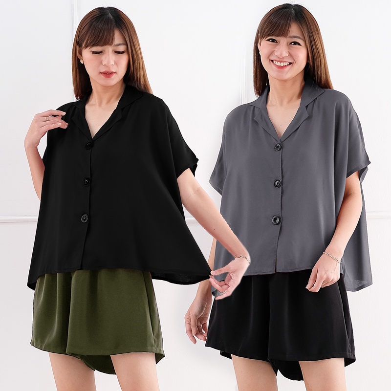 ARENA - Oversize Kemeja Wanita Motif-2