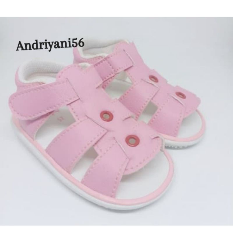 SL12 Sepatu Sendal Anak Perempuan Usia 1 2 3 Tahun Bunyi Cit Cit Murah Slip On