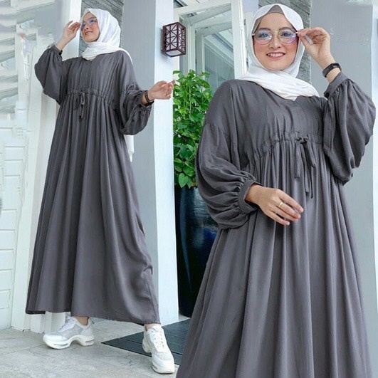 Agita Midi Dress Mat Katun Rayon Viscose