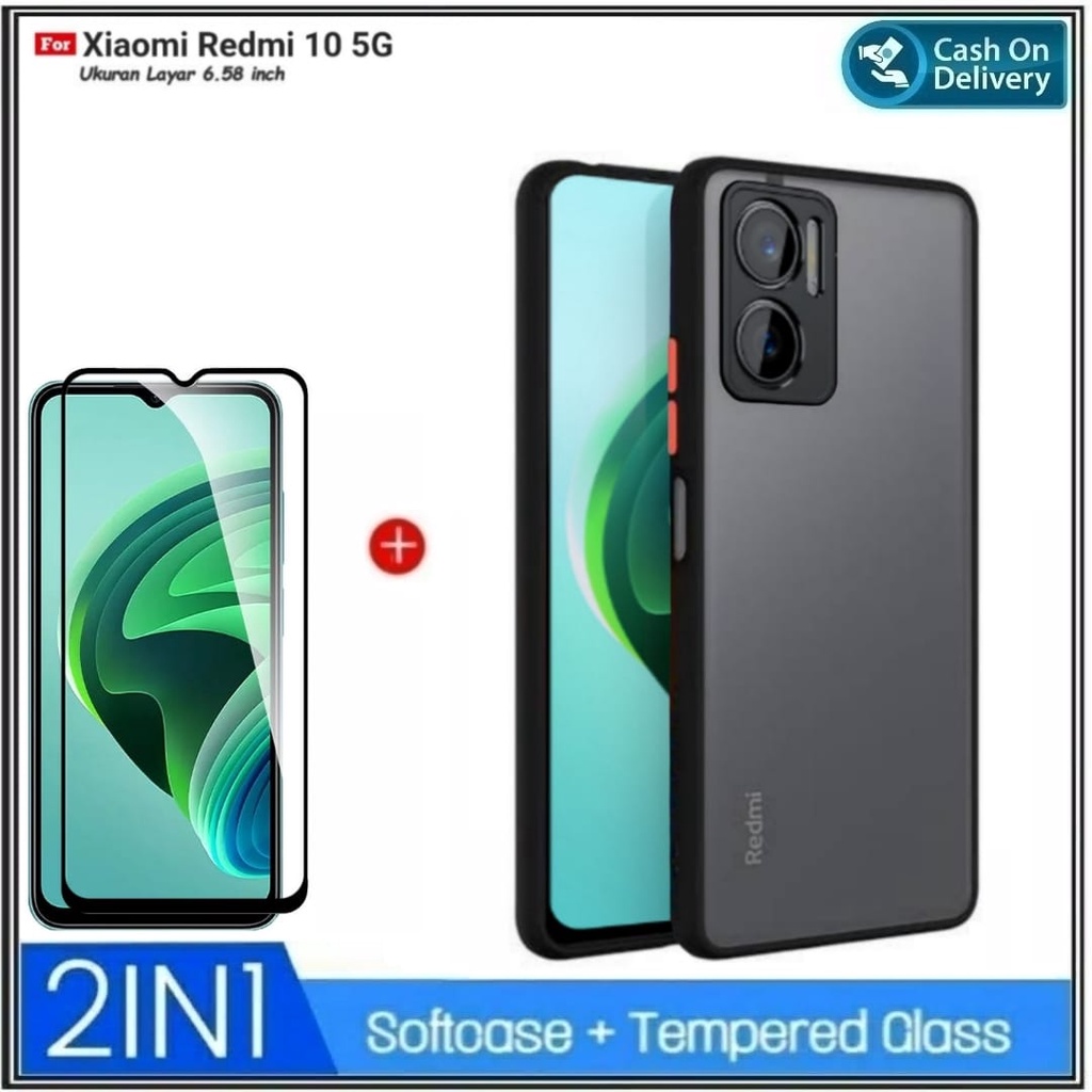 CASE Xiaomi Redmi 10 5G Redmi Note 11E 5G NEW Shockproof Case Free Full Anti Gores Kaca