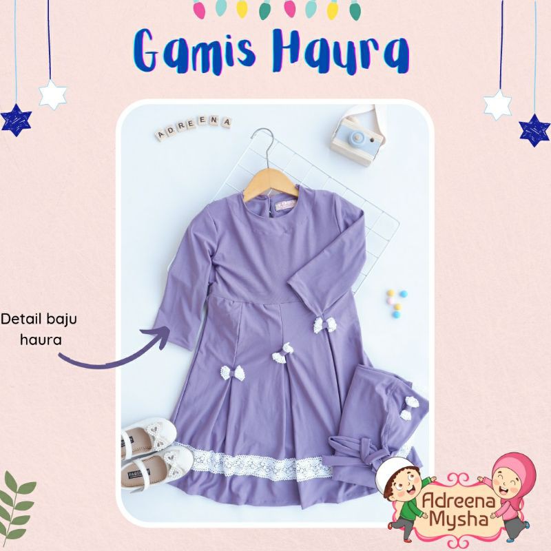 Gamis Haura / gamis anak bayi murah / Gamis aqiqah gamis anak perempuan busana muslim